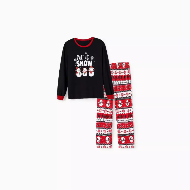 新品アマゾンebay秋冬プリントルームウェアパジャマセットクリスマス帽親子服|undefined