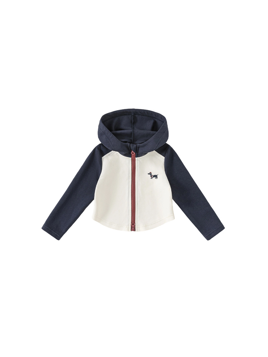 Youbao ropa para niños otoño 2025 nueva chaqueta de bebé niña de manga larga con estampado de color de niña chaqueta con capucha para niñas