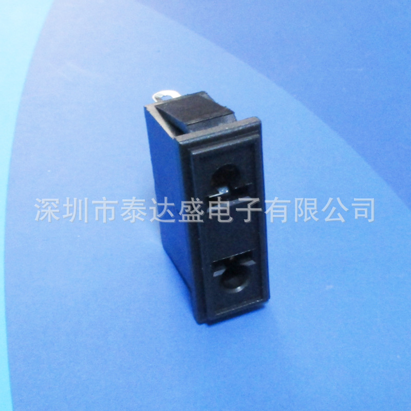 储能电源两孔输出AC接口10A250黄铜弹片2孔AC母电源插座DB-14-M3