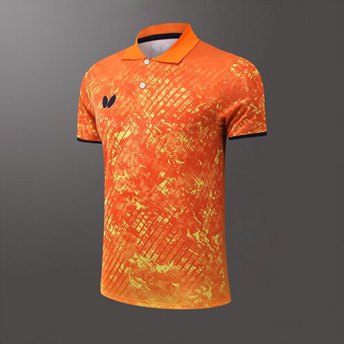 New 2024 Butterfly Table Tennis Short-Sleeve Men's and Women's Clothing 283 T-shirt Sweat Absorbent Quick Dry Competition Shirt with Printing