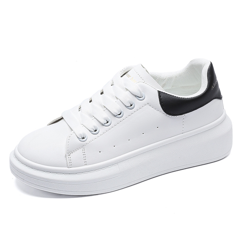Zapatos blancos para parejas de mujeres estudiantes coreanos primavera y otoño 2024 zapatos de mujer zapatos de altura zapatos deportivos zapatos de suela gruesa zapatos de moda image 6