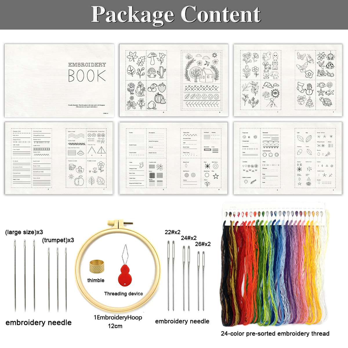 Kit de Bordado StitchBook Original Popular Transfronterizo, Bordado Hecho a Mano, Libro de Bordado DIY, Material de Bordado