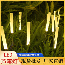 led亚克力磨砂芦苇灯太阳能户外防水别墅庭院地插公园亮化工程灯