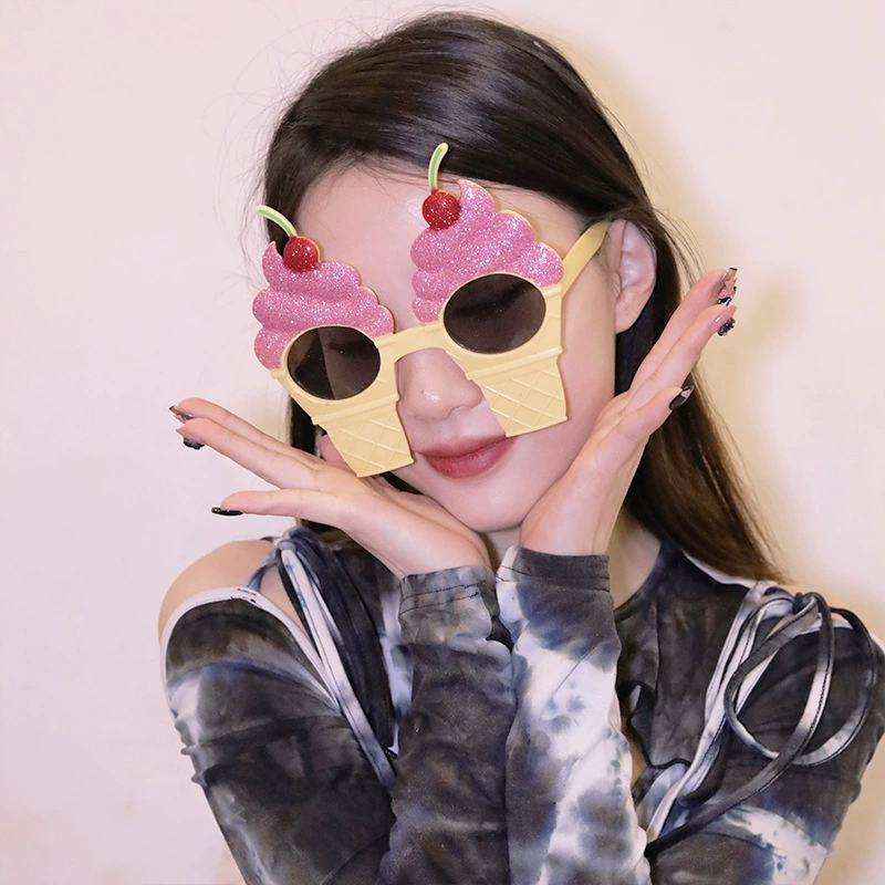 Beach sunglasses, glasses for party, wineglass for ice cream, graduation party