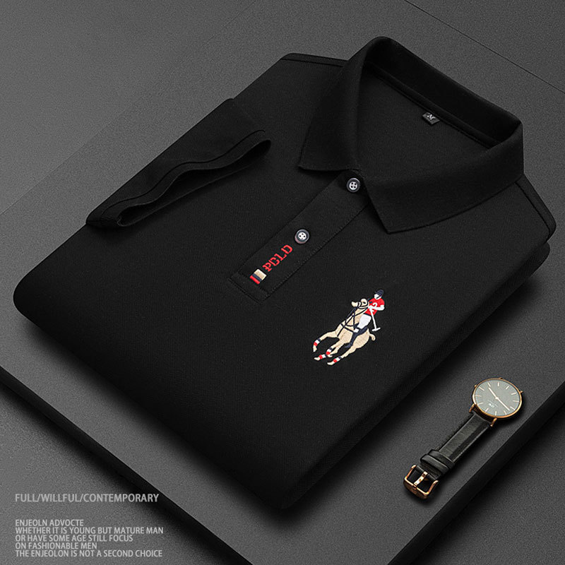 Popular Polo Shirt Men's Business Short-Sleeved T-Shirt New Men's Lapel Loose Large Size Half-Sleeved Cross-Border Factory Direct Sale Popular Polo Shirt Men's Business Short-Sleeved T-Shirt New Men's Lapel Loose Large Size Half-Sleeved Cross-Border Factory Direct Sale