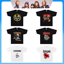 Scorpions蝎子乐队t恤摇滚美式复古街头宽松高街印花vintage短袖