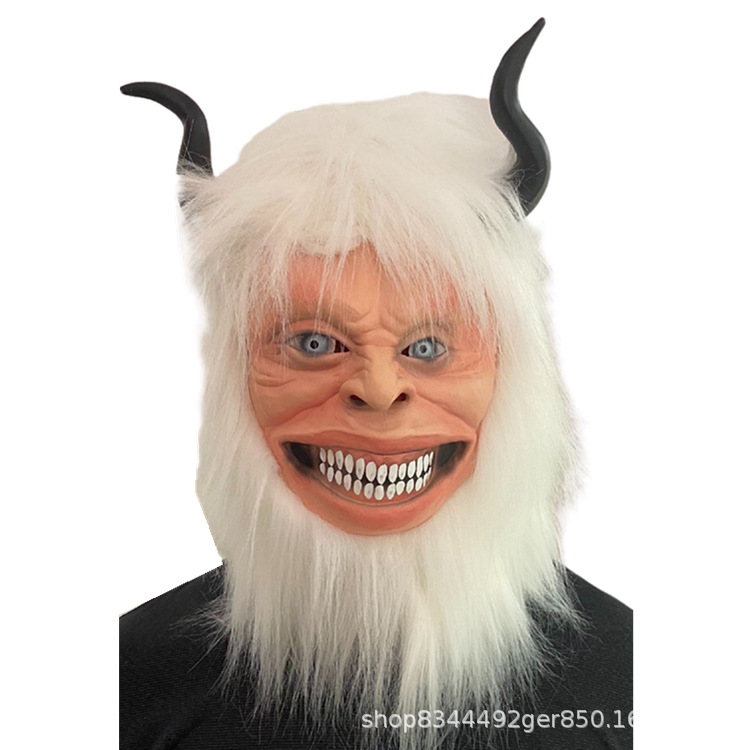 Nieve vaca fideos hombre bestia cabeza cubierta Halloween horror Festival fantasma cara completa animal estación independiente Amazon transfronteriza máscara