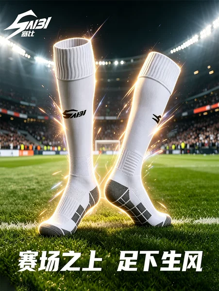 Saibi's New Long-Tube Football Shoes Are Moisture-Wicking, Breathable, and Available in Multiple Colors, with Shock-Absorbing and Non-Slip Features, and Special Football Socks