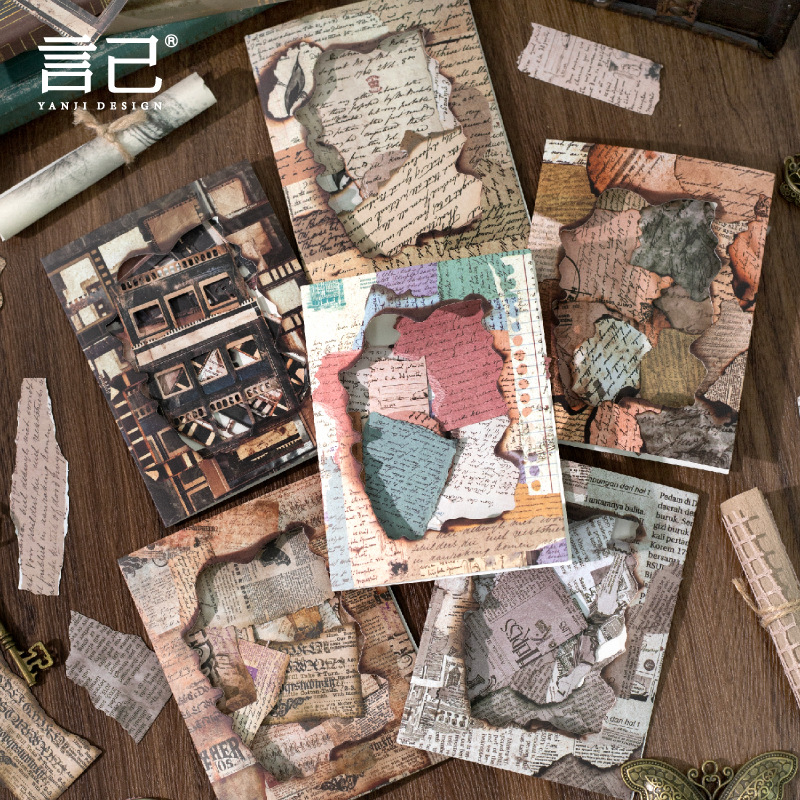 Detalles de la serie de pegatinas retrógradas retrógradas inglesas cuentas de mano diy pegatinas decorativas de fondo