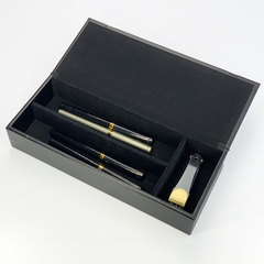 商務辦公用品筆盒皮革酒店收納文具盒帶蓋多功能創意時尚筆筒桌面