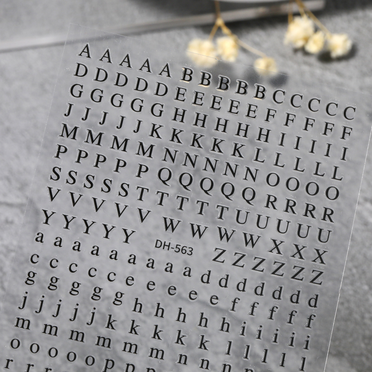 26 English Alphabet Nail Stickers with Adhesive Backing, Uppercase and Lowercase English Letters, DIY Nail Art Stickers Dh563