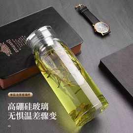 单层高档加厚耐热玻璃杯便携钻石水晶透明玻璃杯男女士豪华泡茶杯