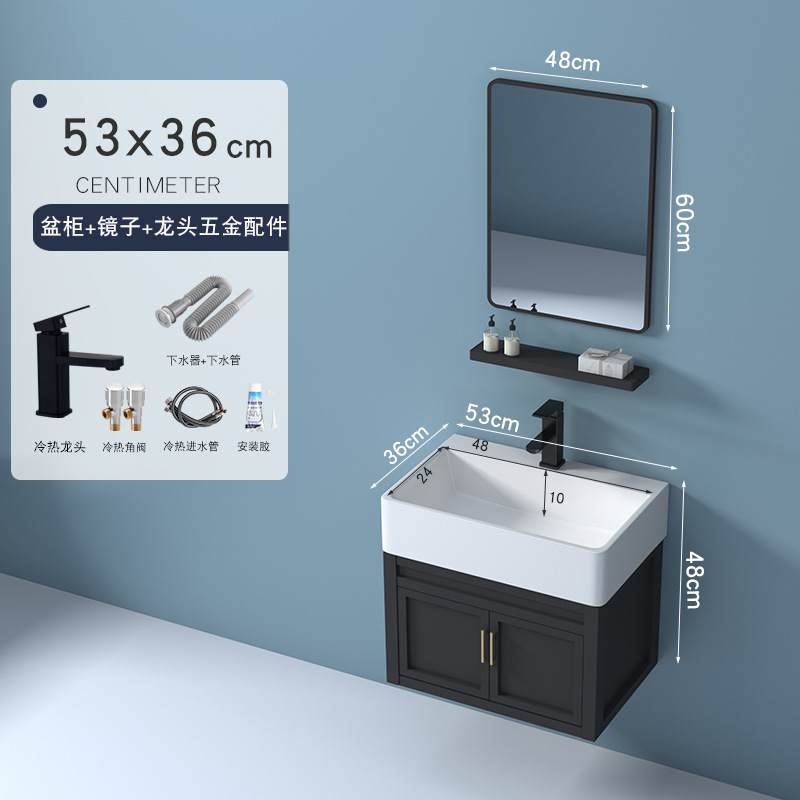 Pequeño espacio de apartamento de aluminio gabinete de baño combinación de baño lavabo del Gabinete lavabo del gabinete del baño lavabo