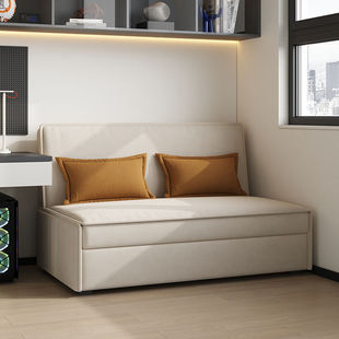 Sofa Bed Without Armrests, Modern and Simple, Multifunctional Folding, Dual-Purpose, Small Apartment Storage, Living Room, Double Retractable