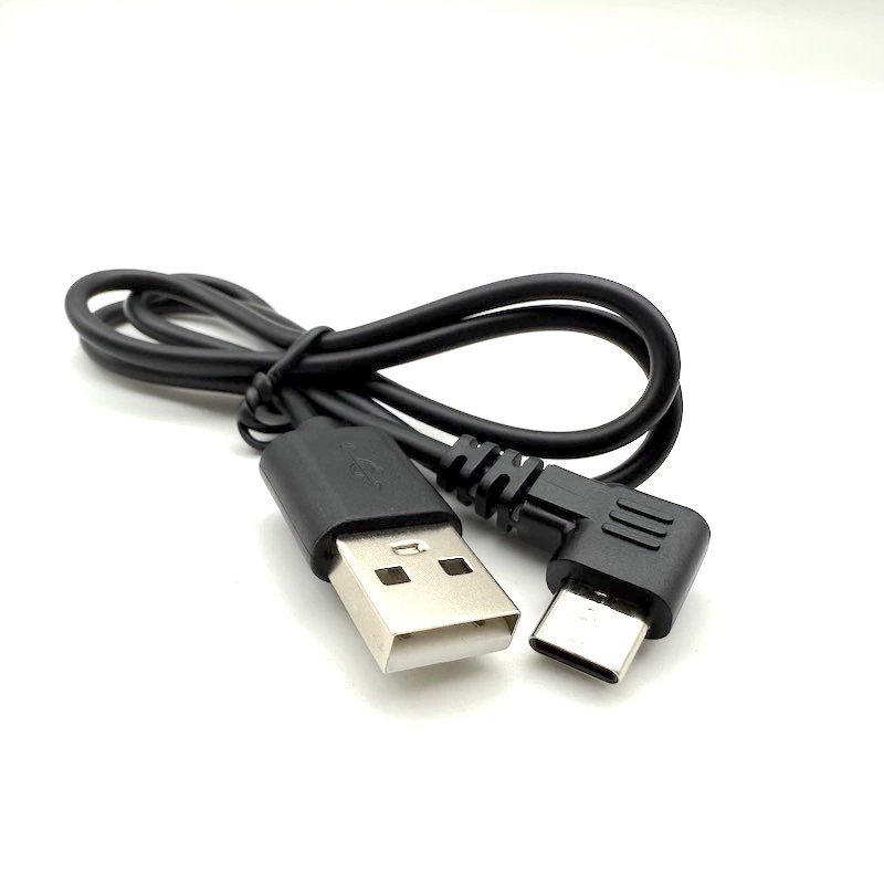 90 градусов прямой угол колена USB-A к TYPE-C линии передачи данных ПВХ защита окружающей среды 50CM проводная линия TYPEC зарядный кабель