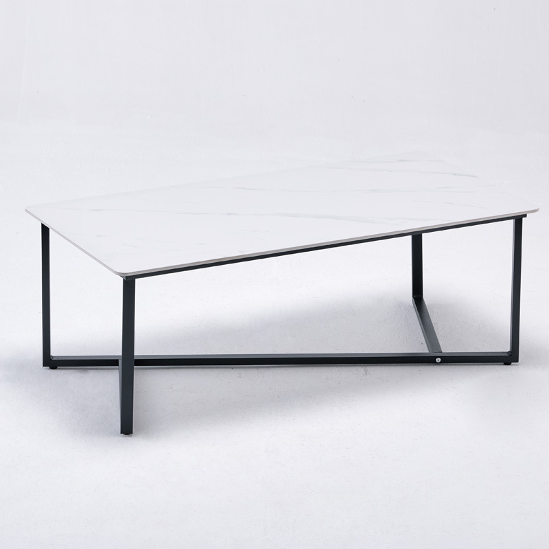 Mesa de té italiana de lujo ligero pequeño tipo de casa simple sala de estar moderna mesa de té creativa mesa de comedor mesa de té geométrica
