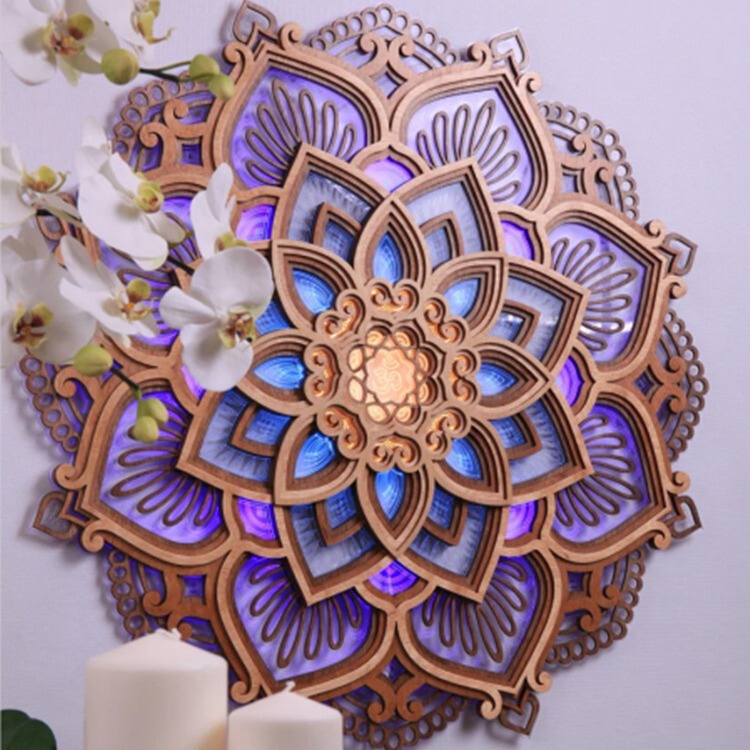 Cross-border new MandalaYogaRoom NightLight yoga room creative mandala atmosphere night light