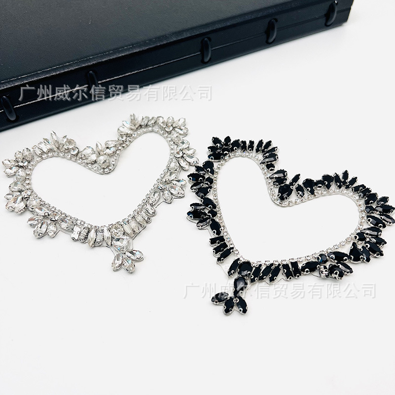 【心形胶贴】厂家现货精致爪钻爱心贴 箱包服装鞋帽家纺窗帘FL252