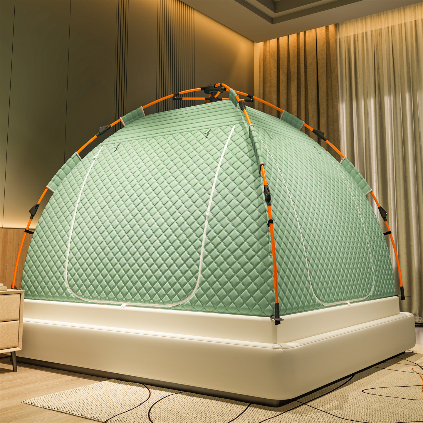 Windproof quilted keep warm winter tent anti-stress "Gopher", increased thickness