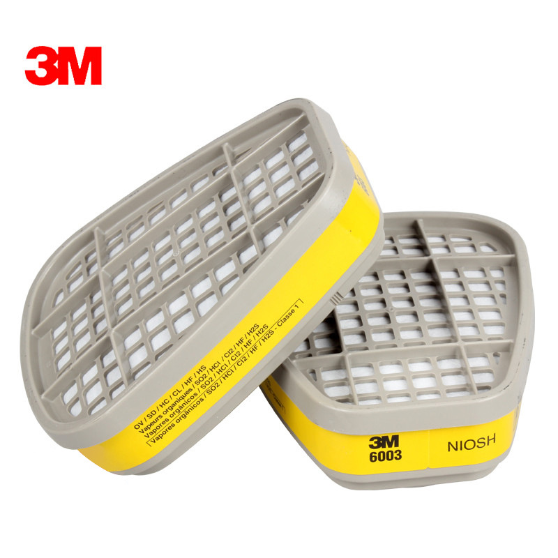 3M滤毒盒6000系列过滤盒防毒面罩6200/7502面具过滤配件高效过滤