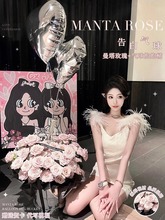 38女神节同城抱抱桶速递玫瑰花束鲜花送女友生日上海武汉成都郑州