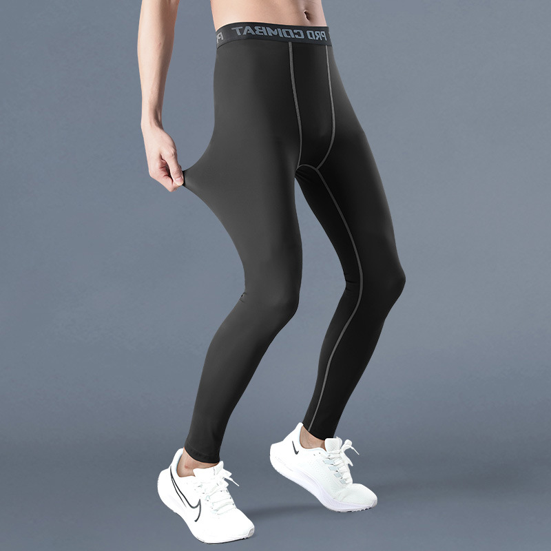 Pantalones de entrenamiento de alta elasticidad para hombres, pantalones de entrenamiento de baloncesto de compresión para correr
