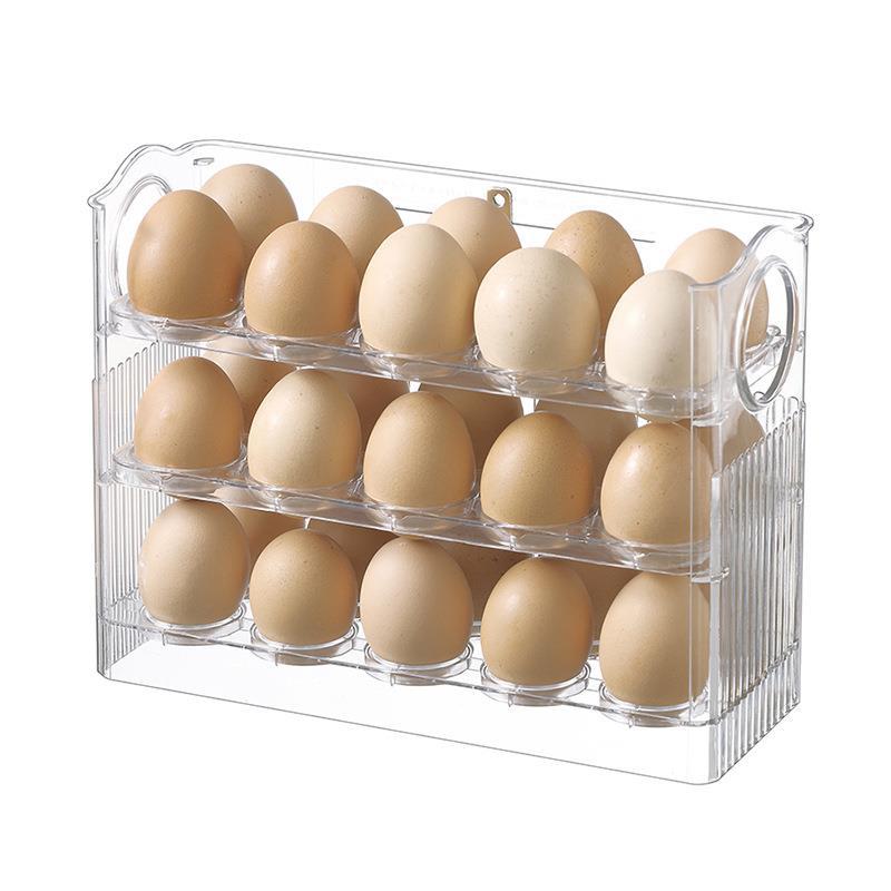 Huevera Giratoria para Puerta Lateral de Refrigerador PET con Volteo Automático para Cocina