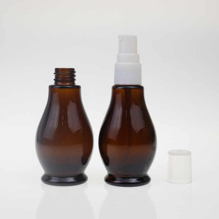 现货供应50ML葫芦瓶精油瓶玻璃空瓶化妆品包材滴管瓶喷雾分装瓶