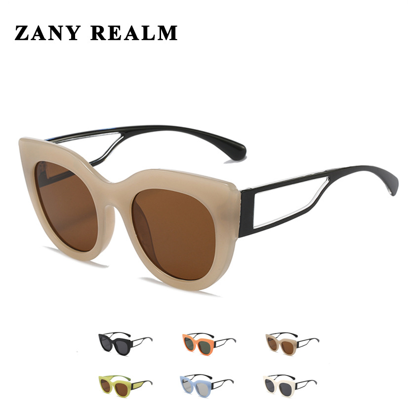 Nuevo Xiaoxiang contraste de color ojo de gato gafas de sol retro francés transfronterizo Comercio exterior tiktok gafas de sol fabricante en stock