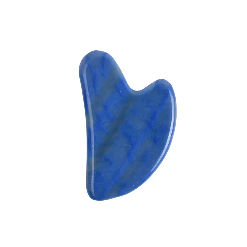 Grenzüberschreitender Lagerbestand Blauer Dongling-Jade-Roller Gua Sha Board Manueller Kugelmassagegerät Gesichts-Meridian-Massagegerät