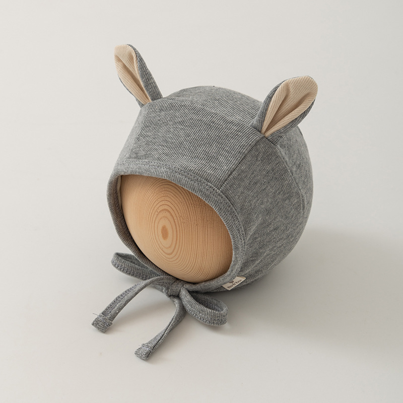 Sombrero de bebé de algodón pequeño mes de edad súper lindo primavera y otoño sombrero de bebé para hombres y mujeres protector de orejas para recién nacidos sombrero de puerta
