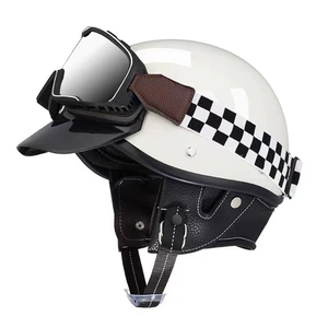 Yapon-Koreya Retro Motosiklet Yarım Dəbilqəsi, Kişi və Qadınlar Üçün, Yay