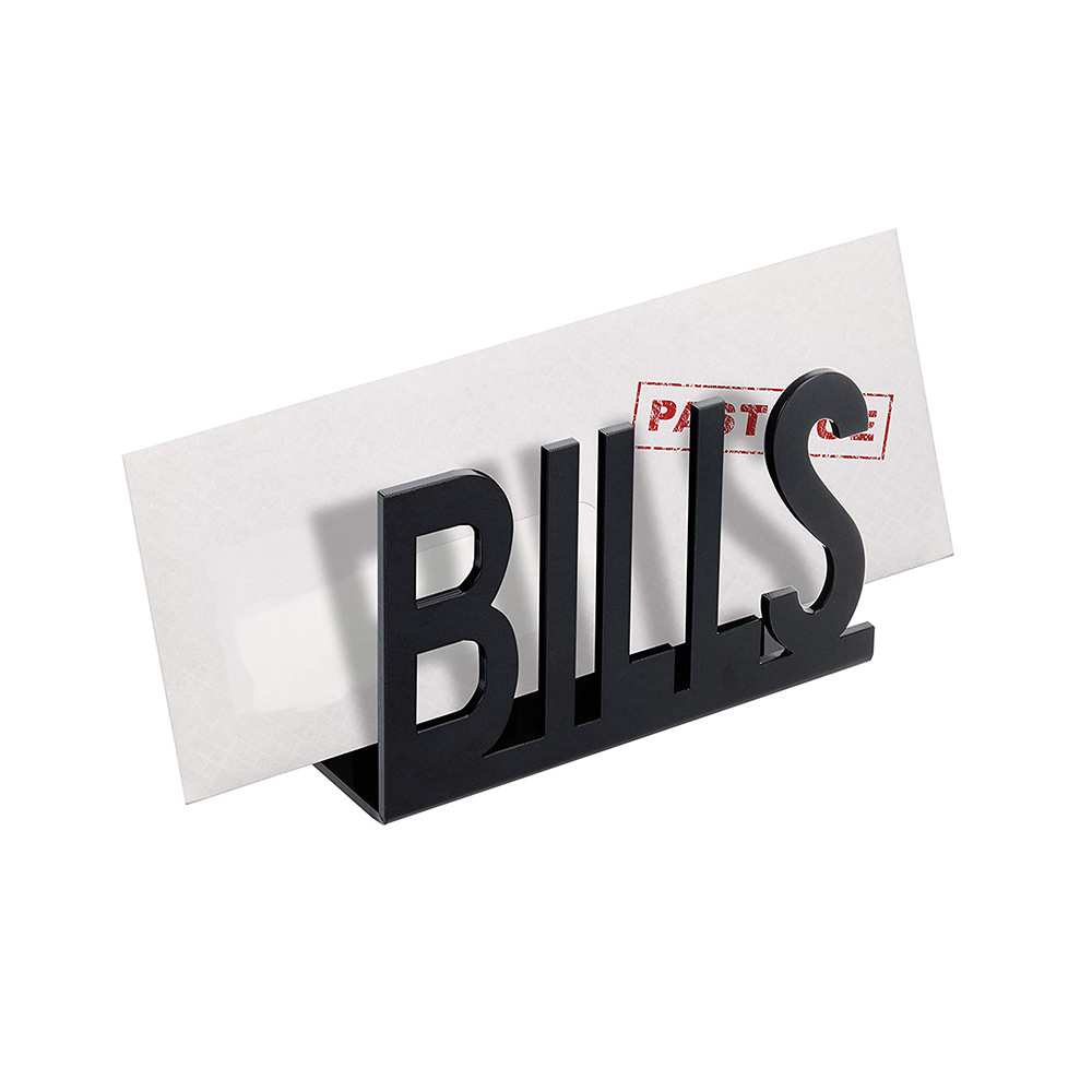 亚克力U形邮件收纳架信封夹信件置物架透明有机玻璃文件收纳架其