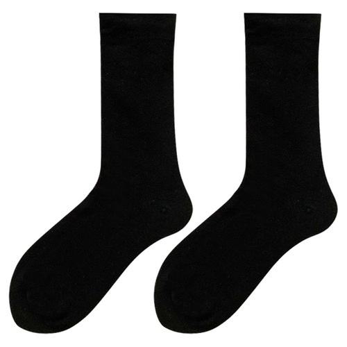 Japanese good-matching white long socks for women, simple soft mid-calf socks, cotton ins trendy summer thin pile socks