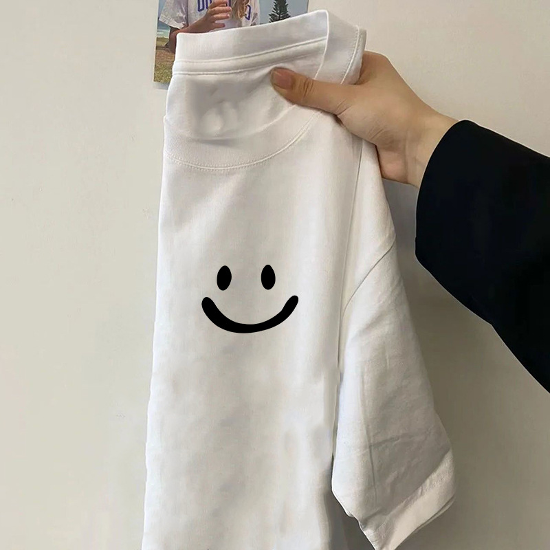 Tendencia de verano, seda de hielo negro, estilo de Hong Kong, camisetas para hombres y mujeres, tops simples de todo fósforo, parejas, hombres y mujeres, mangas cortas
