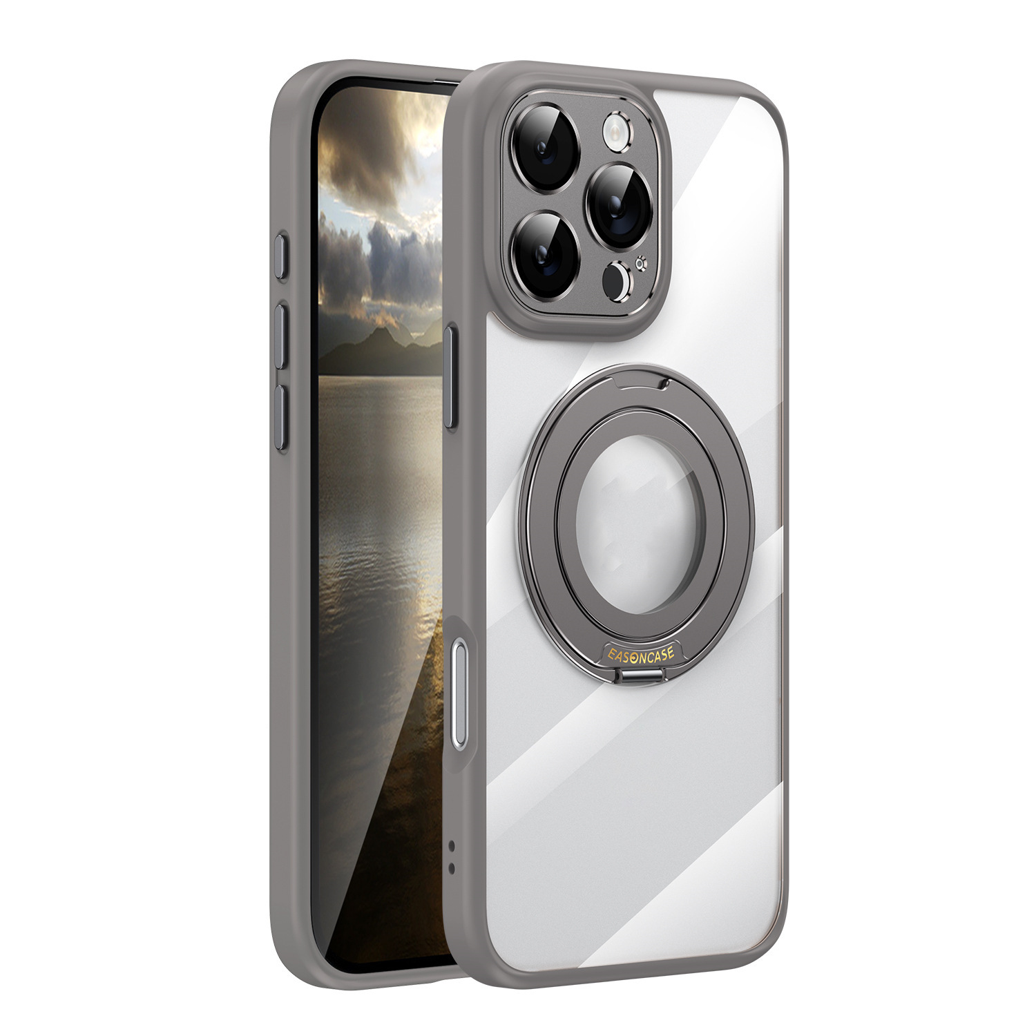 El nuevo soporte magnético giratorio 360 es adecuado para la carcasa del teléfono móvil iPhone16ProMax 16 Apple 16Pro estilo simple