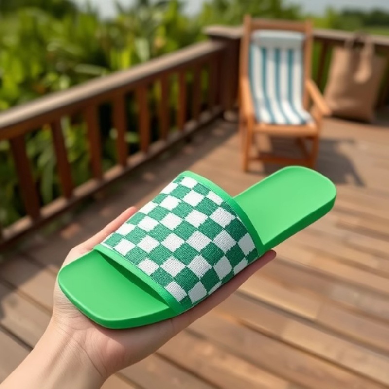 2025 nuevas zapatillas de suela plana, zapatillas de tendencia de mujer, sandalias de verano, zapatillas de bajo precio