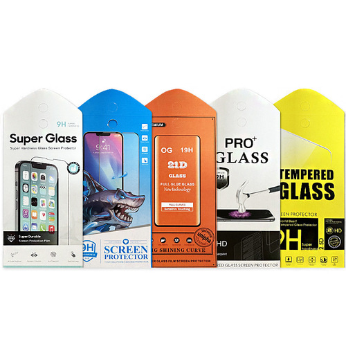 Tempered film packaging box Apple mobile phone screen film paper bag packaging 10-in-1 protective film envelope paper box