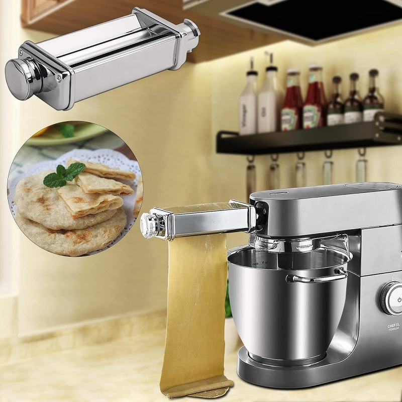 Asboblar: Kenwood makaron kesgich, SMEG stend mikser, Kenwood go'sht maydalagich, KENWO aksessuarlari, Tongde (aniqlanmagan).