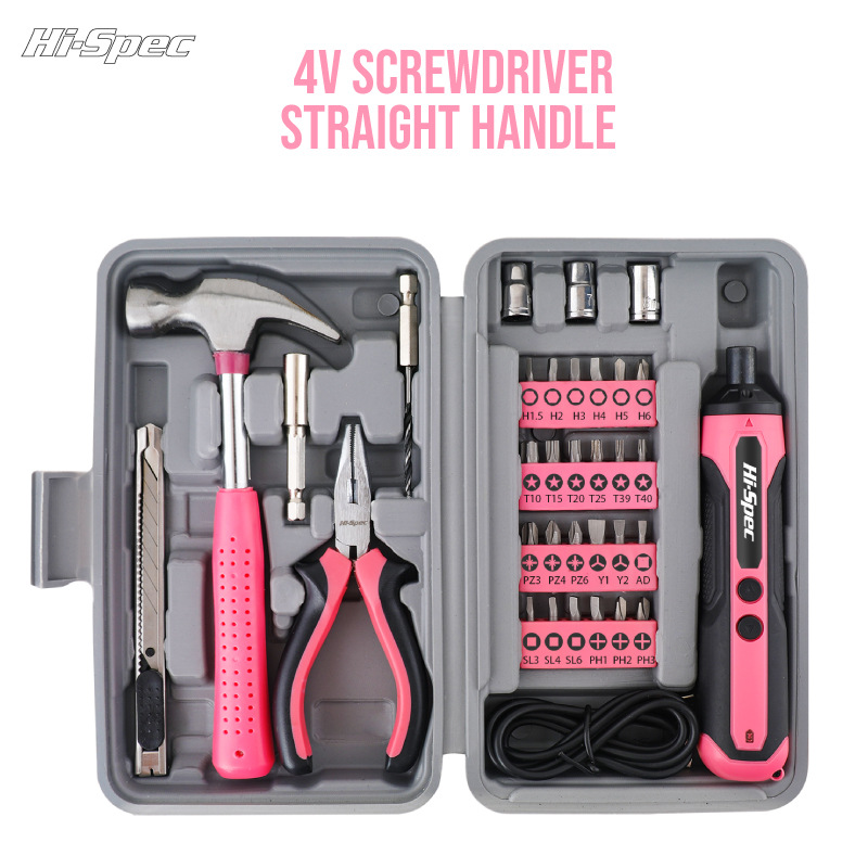 Hi-Spec  33件扭力调节直柄3.6V锂电电动螺丝刀小型拆卸螺丝起子