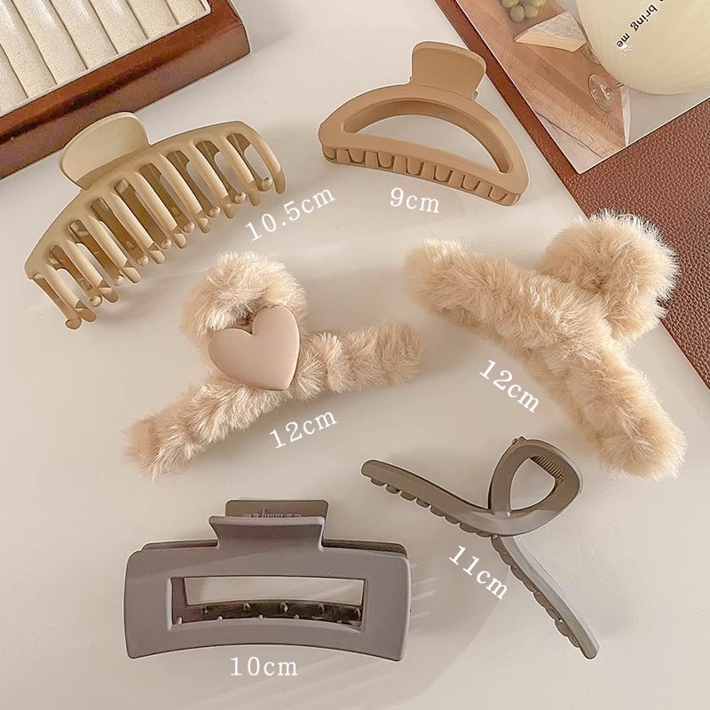 Horquilla de acrílico de las mujeres cuchara trasera updo clip de pelo grande celebridad de Internet elegante tiburón clip tocado simple horquilla