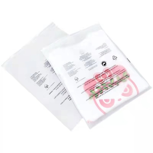 Sanding new version warning zipper bag cross-border Amazon PE transparent warning language clothing plastic packaging bag