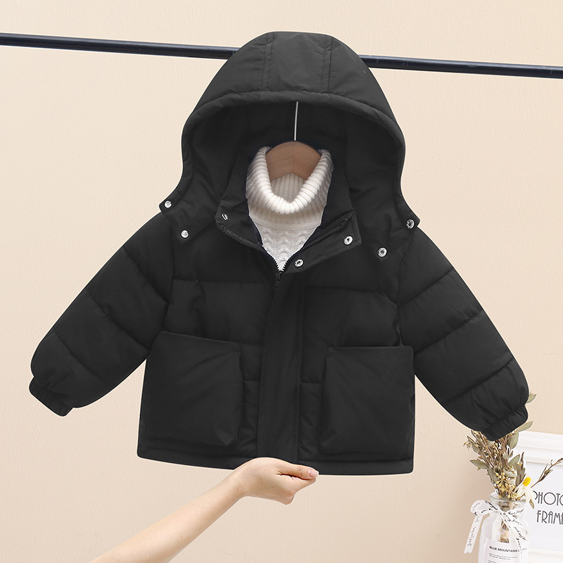 Nuevo 2023 ropa de invierno para niños estilo coreano chaqueta acolchada de algodón para niños y niñas chaqueta acolchada de algodón de Bolsillo grande engrosada chaqueta acolchada de algodón para niños
