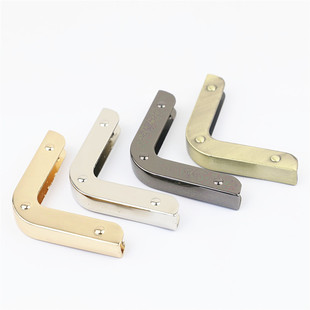 Metallic Gold Strap Edge Sealing Button Hardware DIY Genuine Leather Men's and Women's Bag Accessories Fashion Wrap Corner Metal Corner Protector