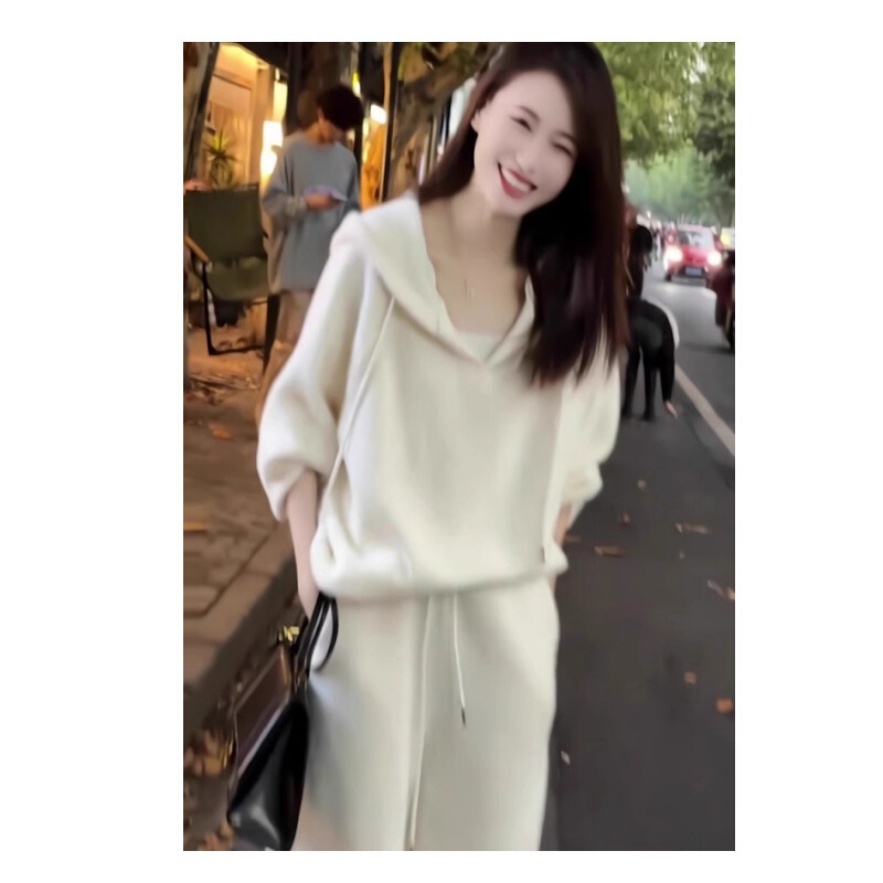 高级感运动服套装女春秋韩系慵懒风时尚宽松显瘦卫衣休闲两件套潮|undefined