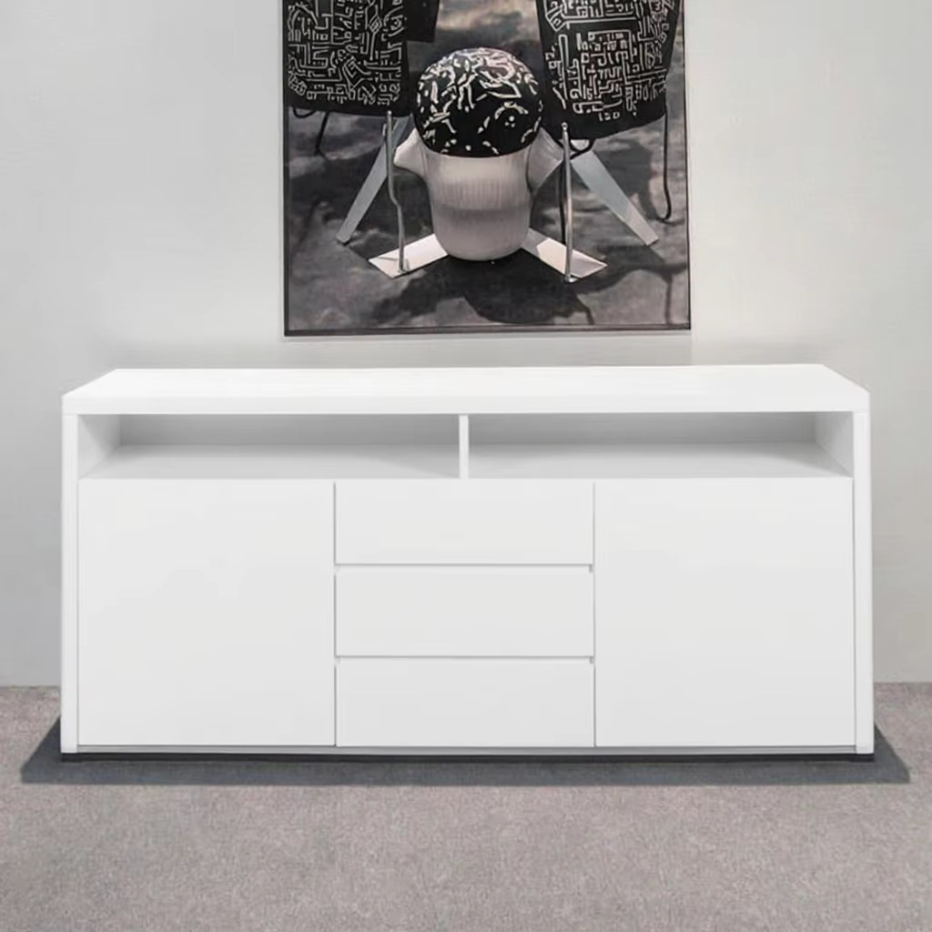 Storage Sideboard with Drawers and Cabinet Solid Wood Medium Density Fiberboard Material Can Be Customized in Size and Color