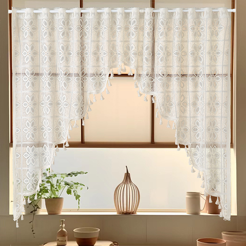 French Door Curtain Bedroom High-grade Partition Curtain Cabinet Door Coffee Curtain Dust-proof Yarn Rod Punch-free Wholesale French Door Curtain Bedroom High-grade Partition Curtain Cabinet Door Coffee Curtain Dust-proof Yarn Rod Punch-free Wholesale