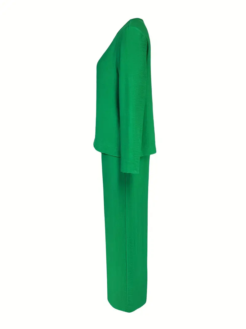 Dammset med byxor i stretchpolyester för avkoppling_voghion.com