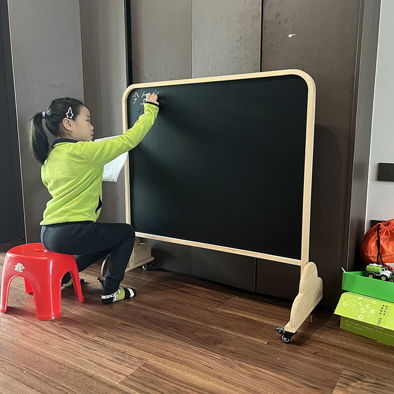 原创设计幼儿园黑板白板画板立式移动木框儿童涂鸦教学白板068