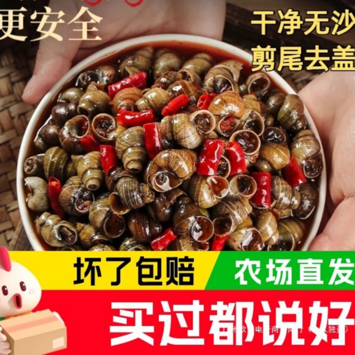 麻辣香辣田螺熟食袋装500g口味嗦螺石螺儿时零食螺蛳饭店餐饮用无